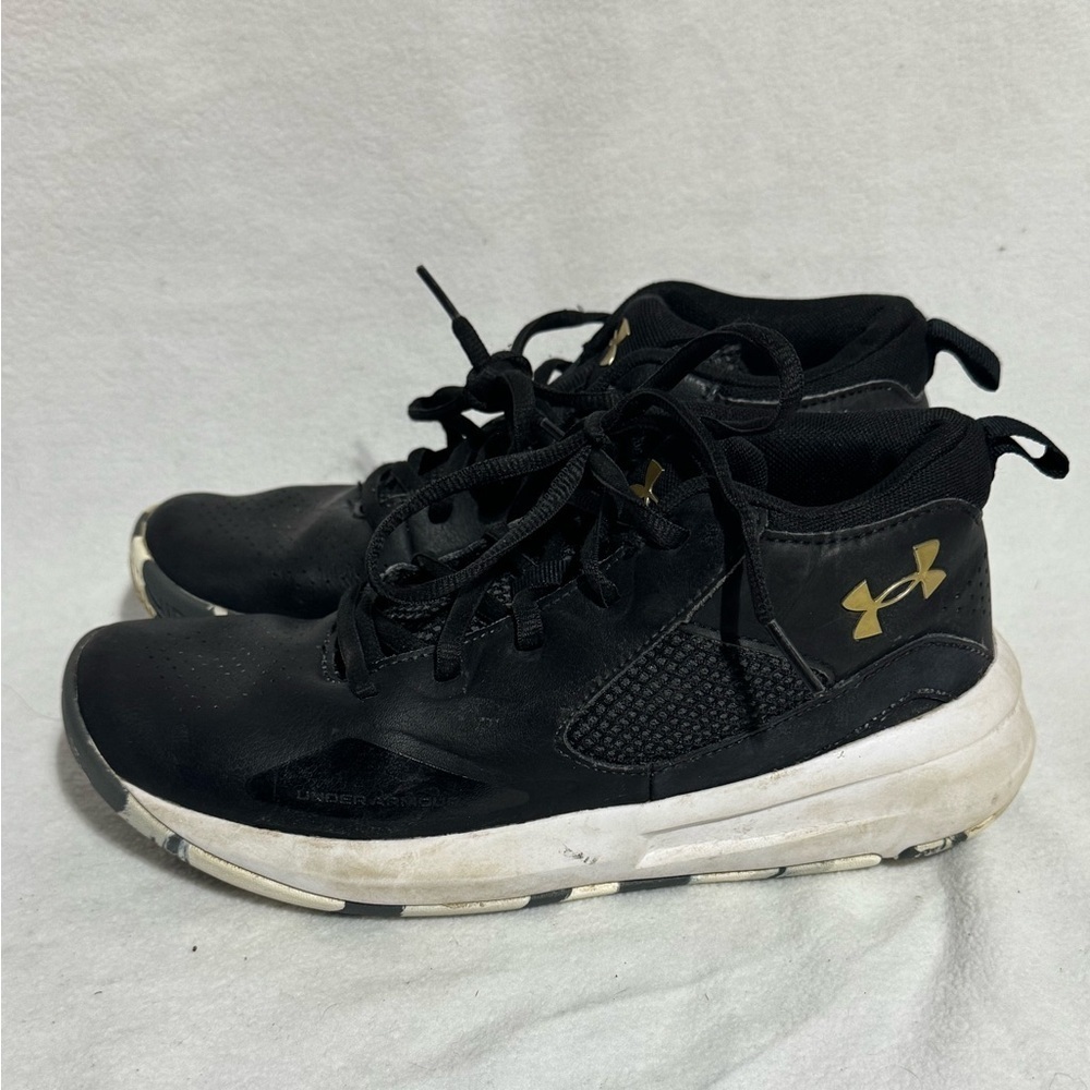 Under Armour Unisex Lockdown 5 Black Basketball Shoes Sneakers 5.5Y - Picture 6 of 11